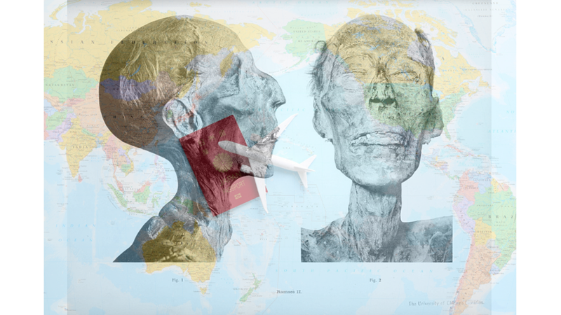 A PASSPORT ISSUED TO RAMSES II, MUMMIFIED 3000 YEARS AGO