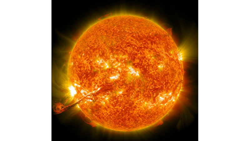 SOLAR MATERIAL FILAMENT EJECTED FROM THE SUN INTO SPACE