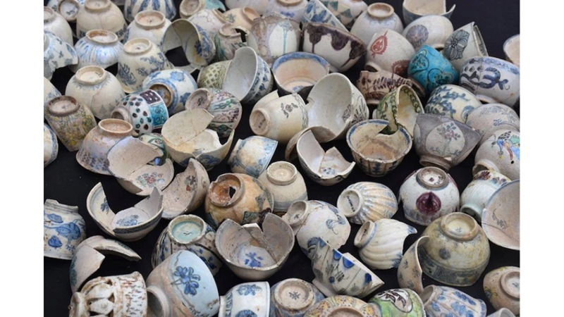 ANTİK KENTTE ORTAYA ÇIKAN OSMANLI FİNCANLARI