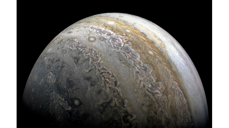 50 ORBITS MARKED AROUND JUPITER