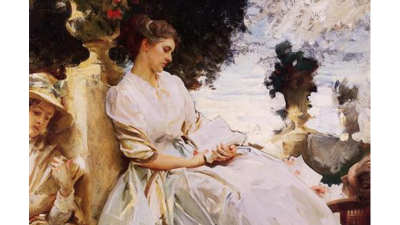 JOHN SINGER SARGENT'İN 'IN A GARDEN, CORFU' TABLOSUNU ODA BÖLÜCÜ ÜZERİNE ÇİZMEK