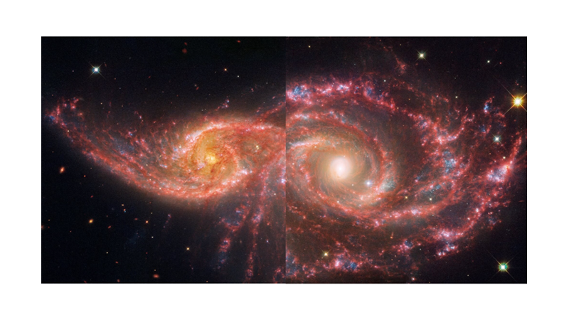 RED-EYE MASK FROM WEBB AND HUBBLE IMAGES