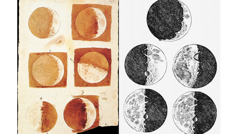 GALILEO GALILEI 1609 YILINDA GELİŞTİRDİĞİ TELESKOBUYLA AY'I NASIL ÇİZMİŞTİR?