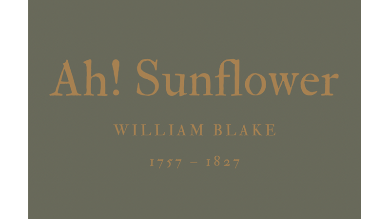 AH! SUNFLOWER - WILLIAM BLAKE