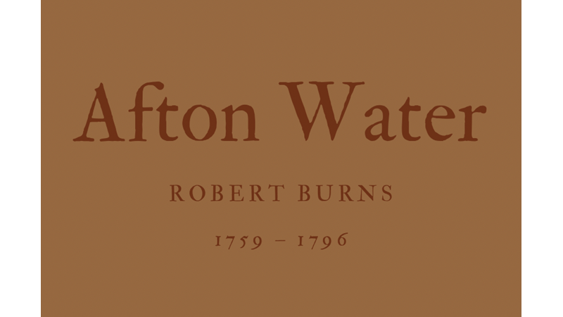 AFTON WATER - ROBERT BURNS