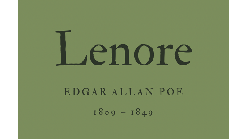 LENORE - EDGAR ALLAN POE