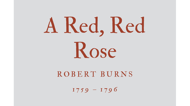 A RED, RED ROSE - ROBERT BURNS